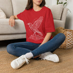 Geometric Raven Tee — Minimal Line Art Constellation T Shirt