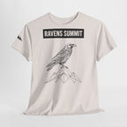 Raven Summit Tee — Minimal Mountain Raven Line Art Graphic T-Shirt