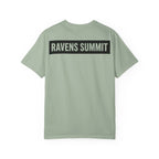 Ravens Summit Mountain T-Shirt — Eagle Over Peaks Graphic Tee Light
