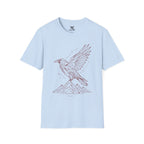 Geometric Raven Tee — Minimal Line Art Constellation T Shirt