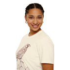 Raven Line Art T‑Shirt — Geometric Mountain Raven Sketch Tee