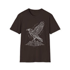 Geometric Raven Tee — Minimal Line Art Constellation T Shirt