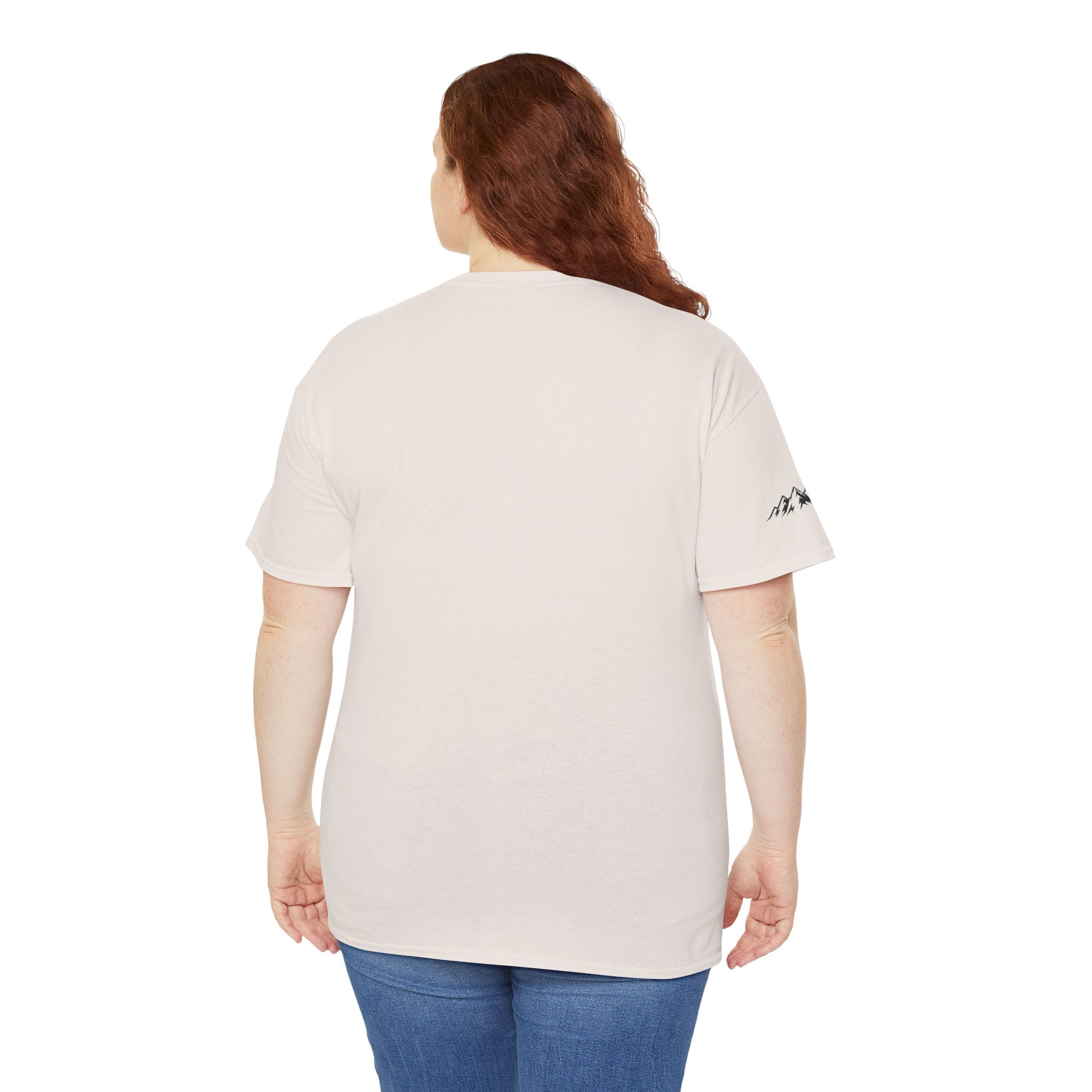 Raven Summit Tee — Minimal Mountain Raven Line Art Graphic T-Shirt