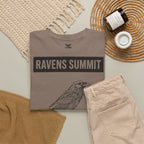 Raven Summit Tee — Minimal Mountain Raven Line Art Graphic T-Shirt