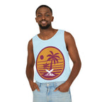 Ravens Summit Sunset Palm Tank Top  — Retro Beach Vibes Graphic Tank