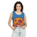 Ravens Summit Sunset Palm Tank Top  — Retro Beach Vibes Graphic Tank
