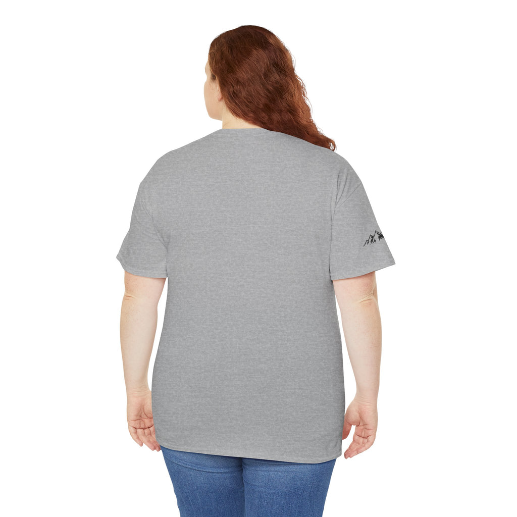 Raven Summit Tee — Minimal Mountain Raven Line Art Graphic T-Shirt