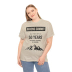 Customisable Ravens Summit 50 Years Tee — "Authentic 50 Years of Not Giving a Damn" Mountain Graphic T‑Shirt