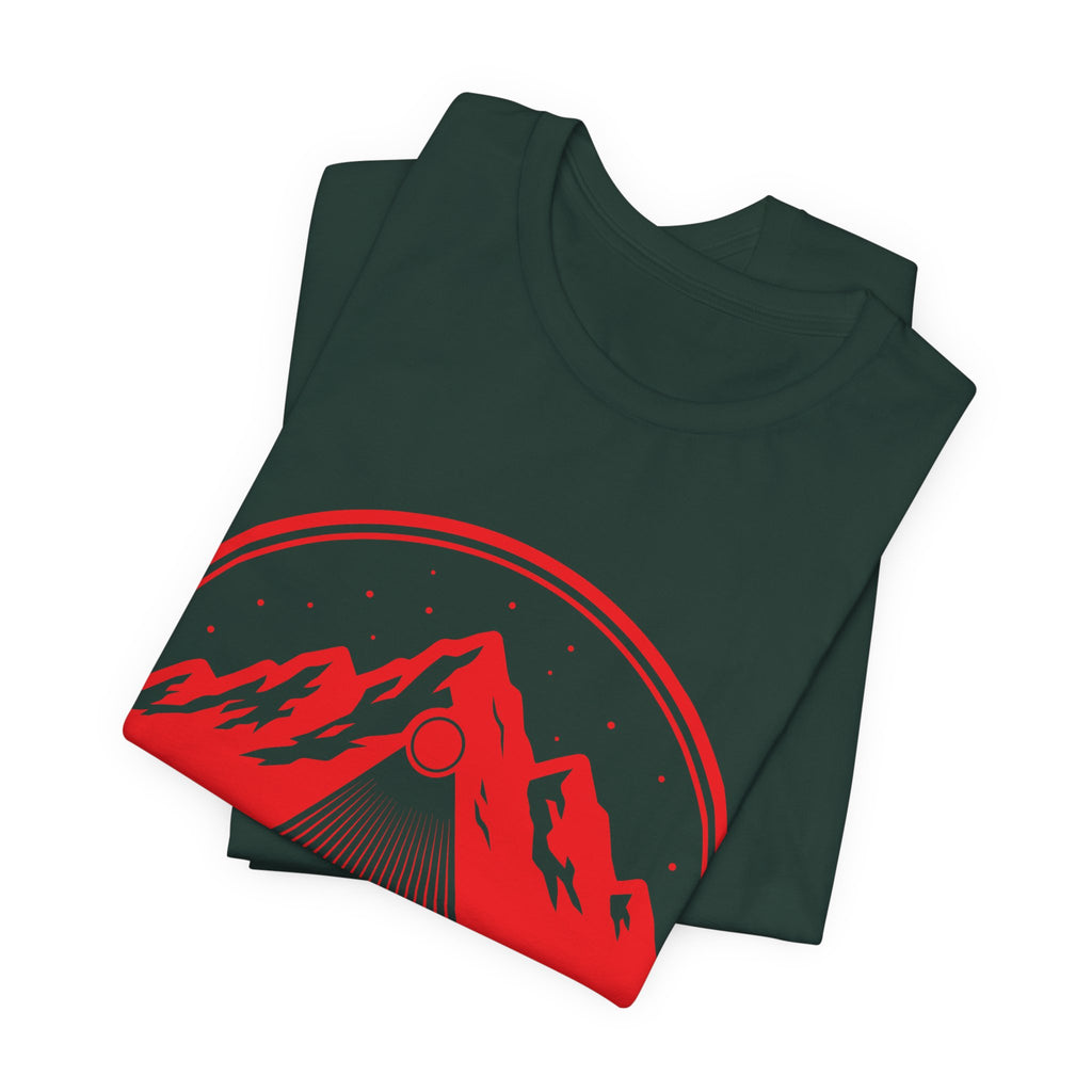 Ravens Summit Trail Crew Unisex T-Shirt | Geometric Mountain Raven Hiking Club Shirt
