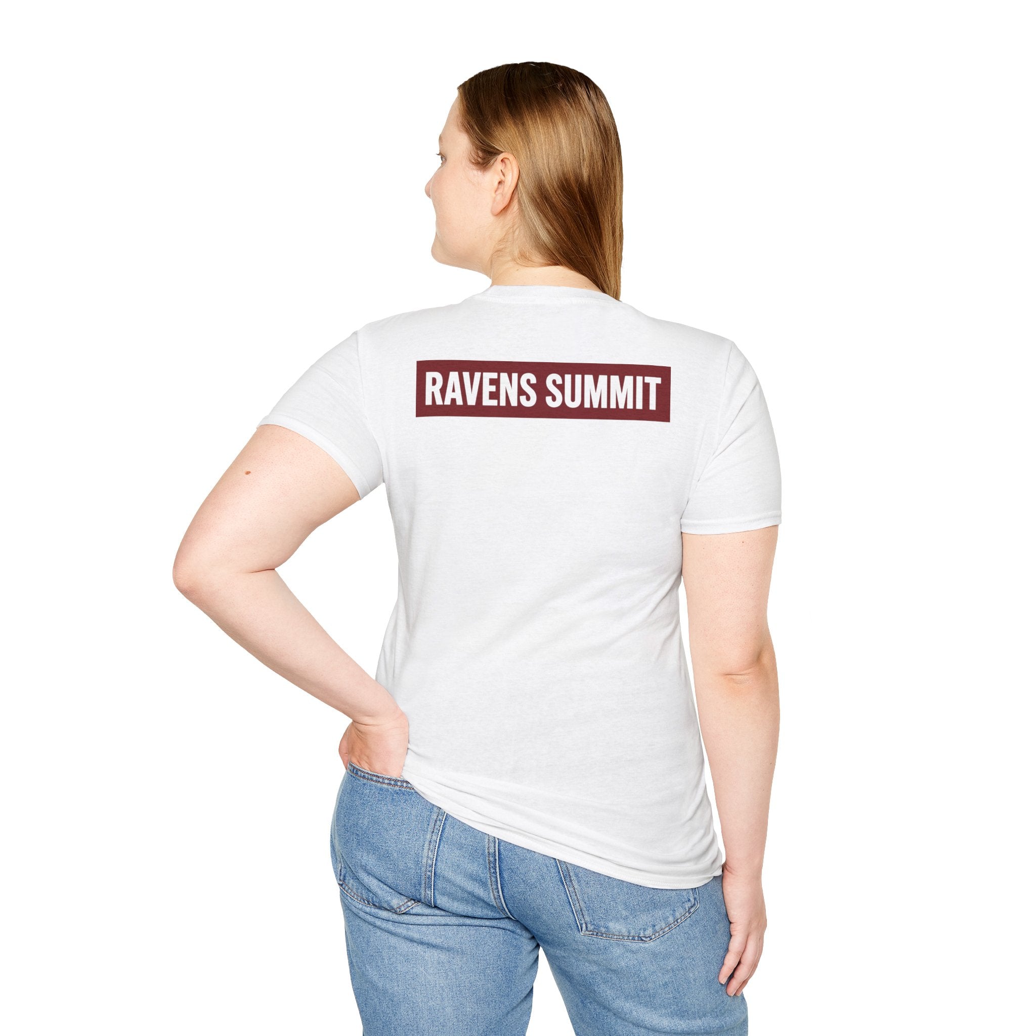 Raven Line Art T‑Shirt — Geometric Mountain Raven Sketch Tee