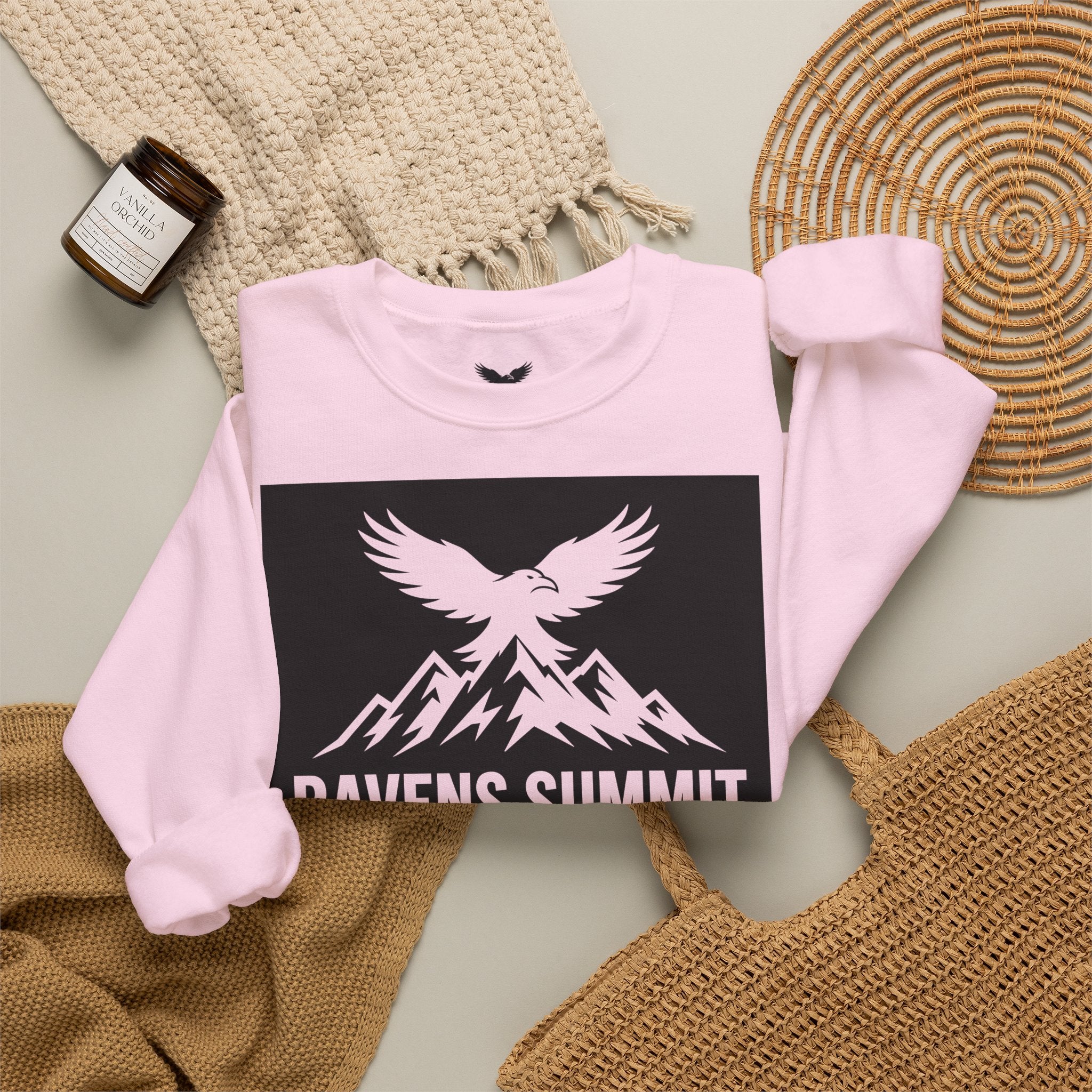 Ravens Summit Crewneck Sweatshirt — Mountain Raven Graphic Pullover