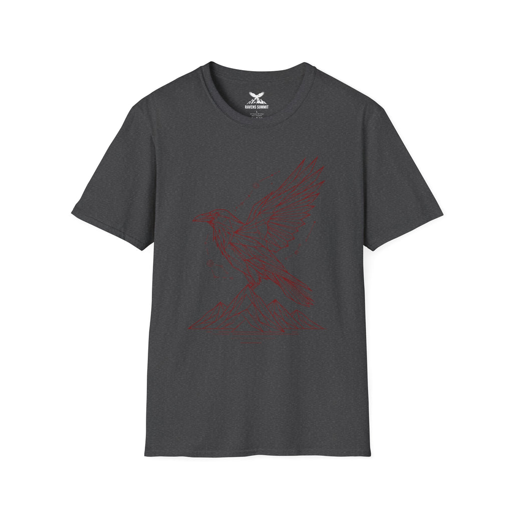 Geometric Raven Tee — Minimal Line Art Constellation T Shirt