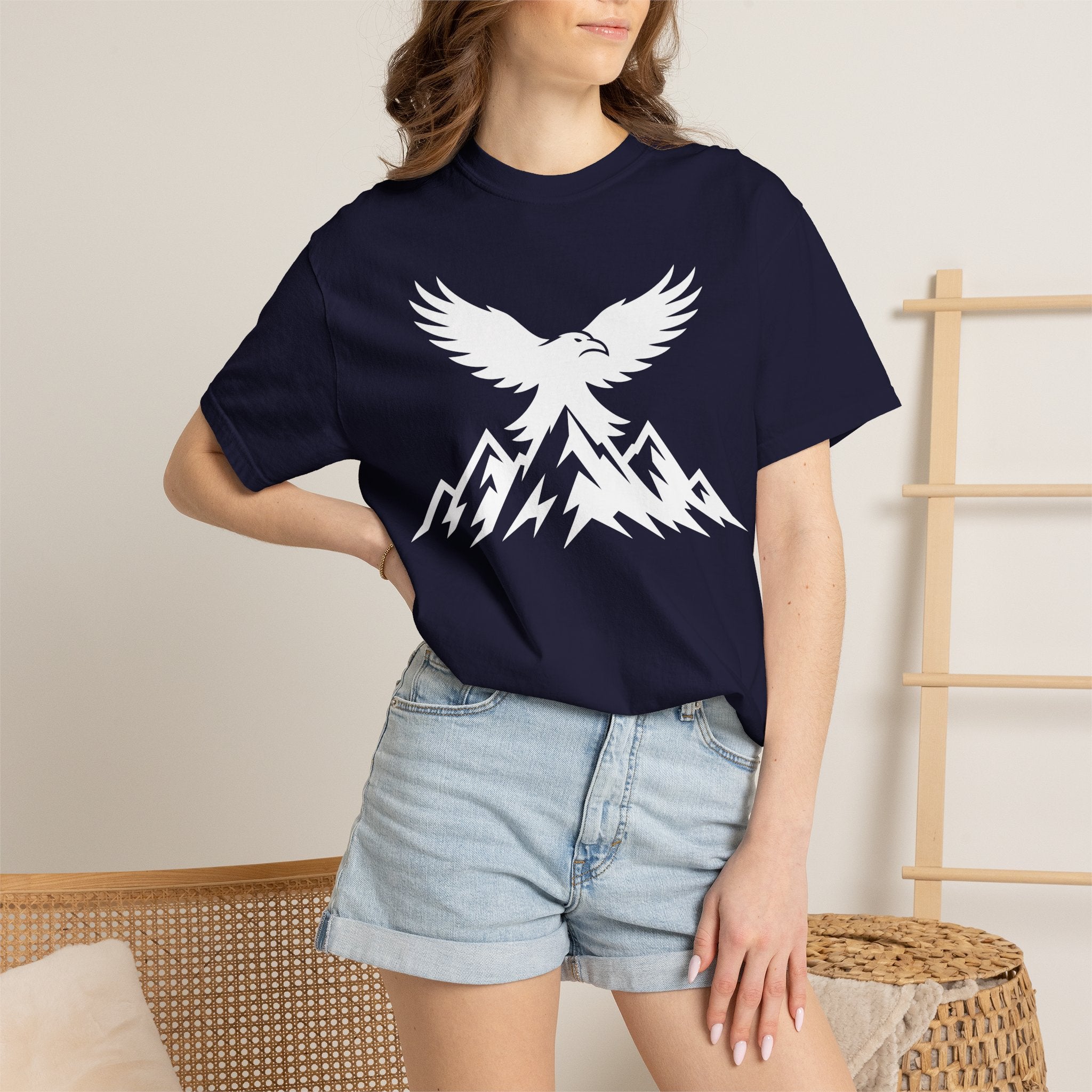 Raven Summit T-Shirt — Mountain Eagle Dark Graphic Tee