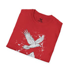 Mountain Raven Tee — Minimal Line Art Bird & Peaks Graphic T-Shirt
