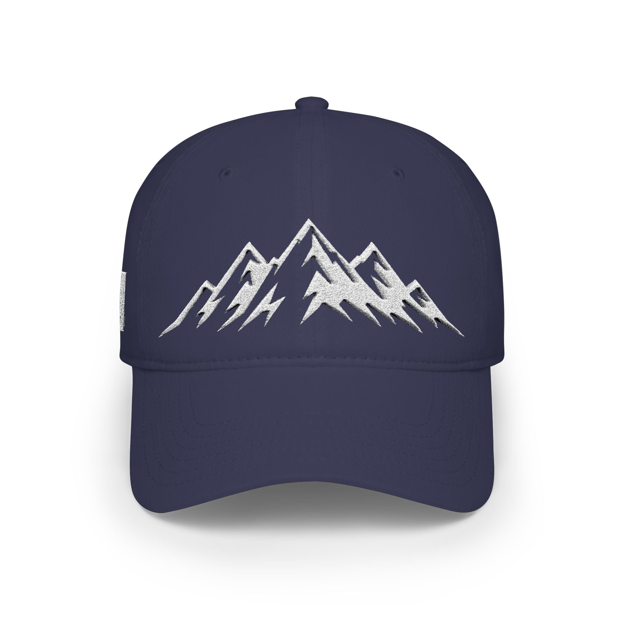 Mountain Graphic Baseball Cap — Low Profile Outdoor Hat Dark