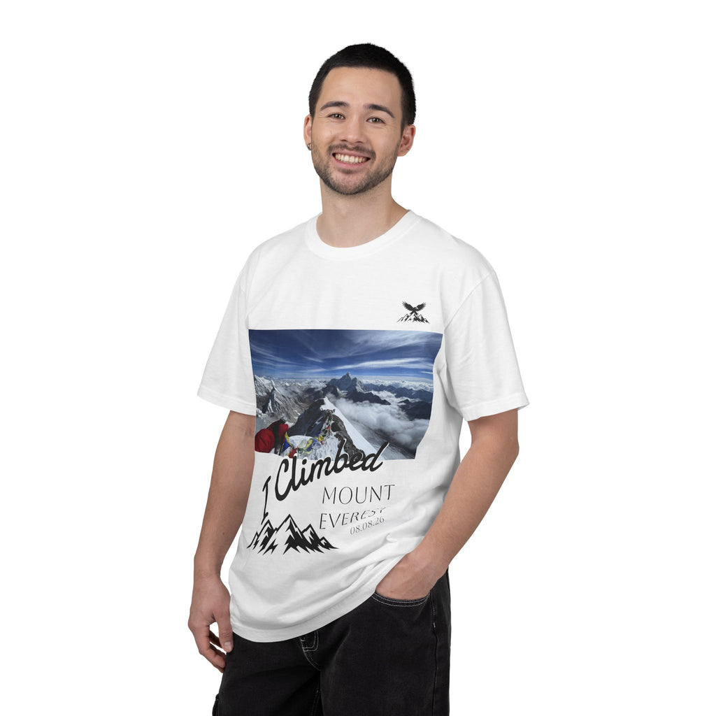 Mountain Climb Achievement Photo T-Shirt — "I Climbed Mount Everest" Adventure Tee