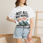 Not All Who Wander Are Lost Mountain T-Shirt — Ravens Summit Adventure Tee