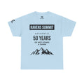 Customisable Ravens Summit 50 Years Tee — "Authentic 50 Years of Not Giving a Damn" Mountain Graphic T‑Shirt