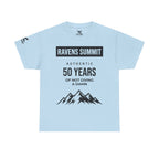 Customisable Ravens Summit 50 Years Tee — "Authentic 50 Years of Not Giving a Damn" Mountain Graphic T‑Shirt