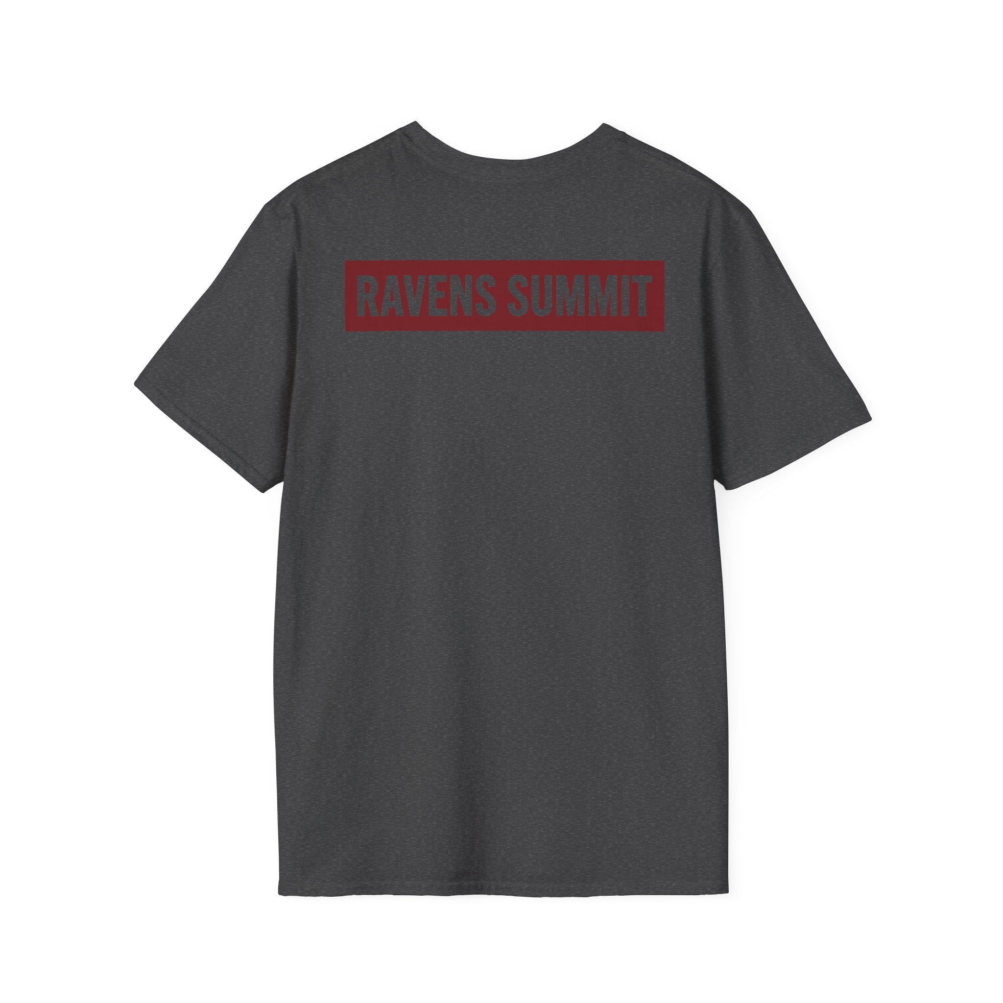 Raven Line Art T‑Shirt — Geometric Mountain Raven Sketch Tee