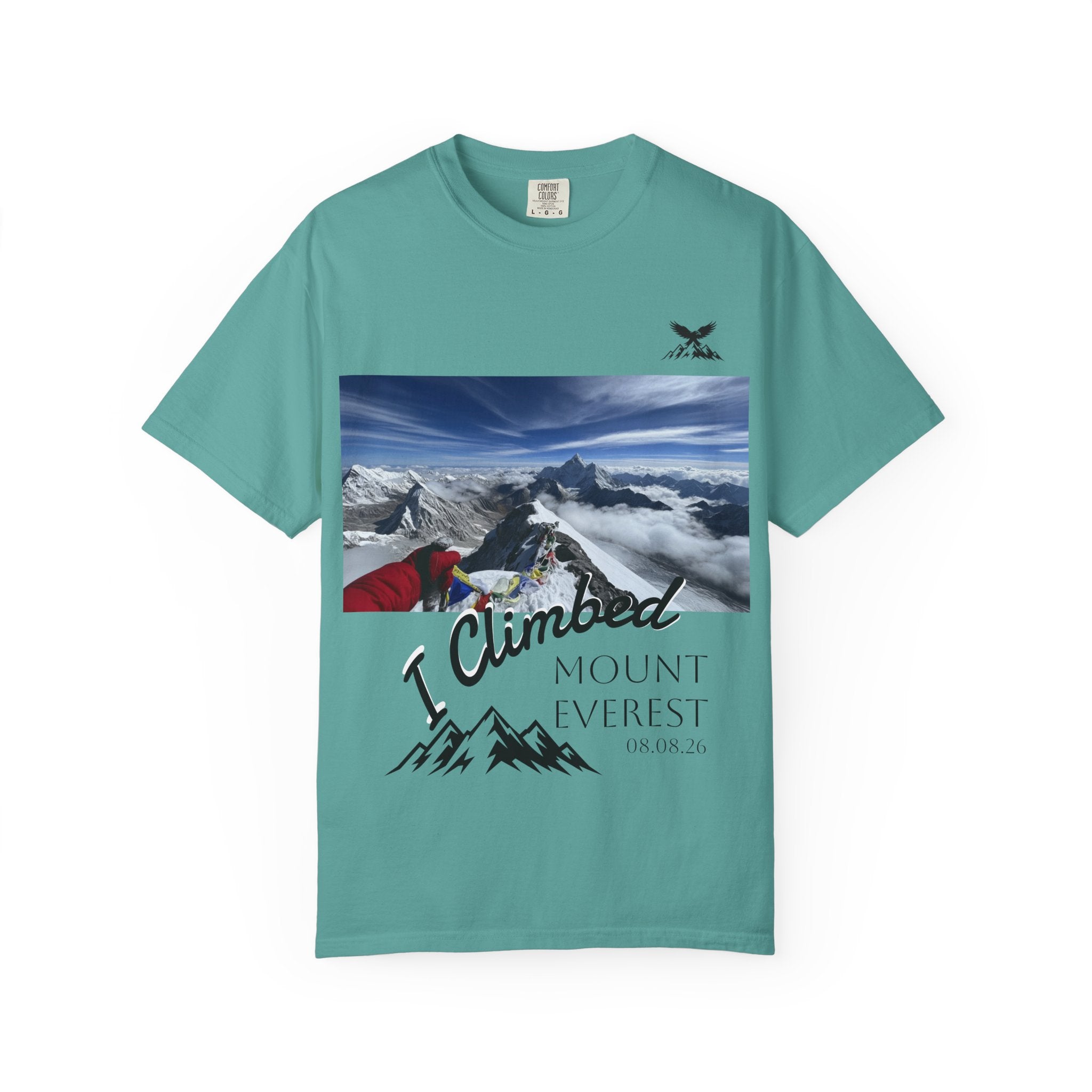 Mountain Climb Achievement Photo T-Shirt — "I Climbed Mount Everest" Adventure Tee