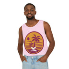 Ravens Summit Sunset Palm Tank Top  — Retro Beach Vibes Graphic Tank