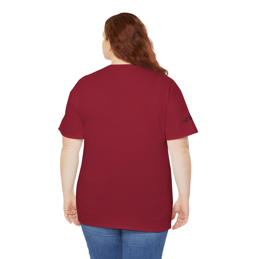 Raven Summit Tee — Minimal Mountain Raven Line Art Graphic T-Shirt