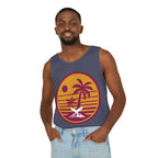 Ravens Summit Sunset Palm Tank Top  — Retro Beach Vibes Graphic Tank