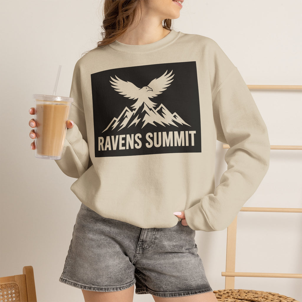 Ravens Summit Crewneck Sweatshirt — Mountain Raven Graphic Pullover