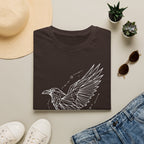 Geometric Raven Tee — Minimal Line Art Constellation T Shirt