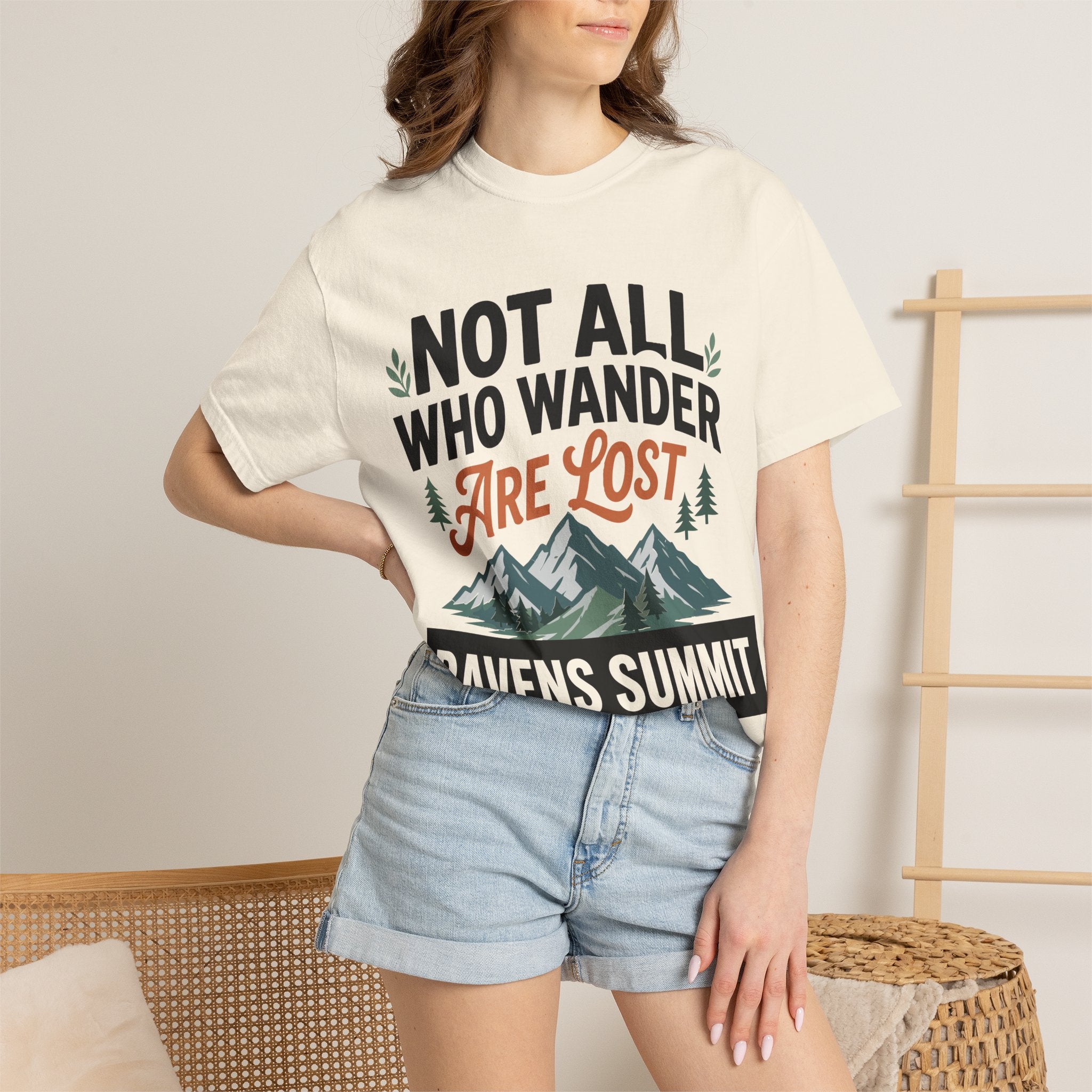 Not All Who Wander Are Lost Mountain T-Shirt — Ravens Summit Adventure Tee