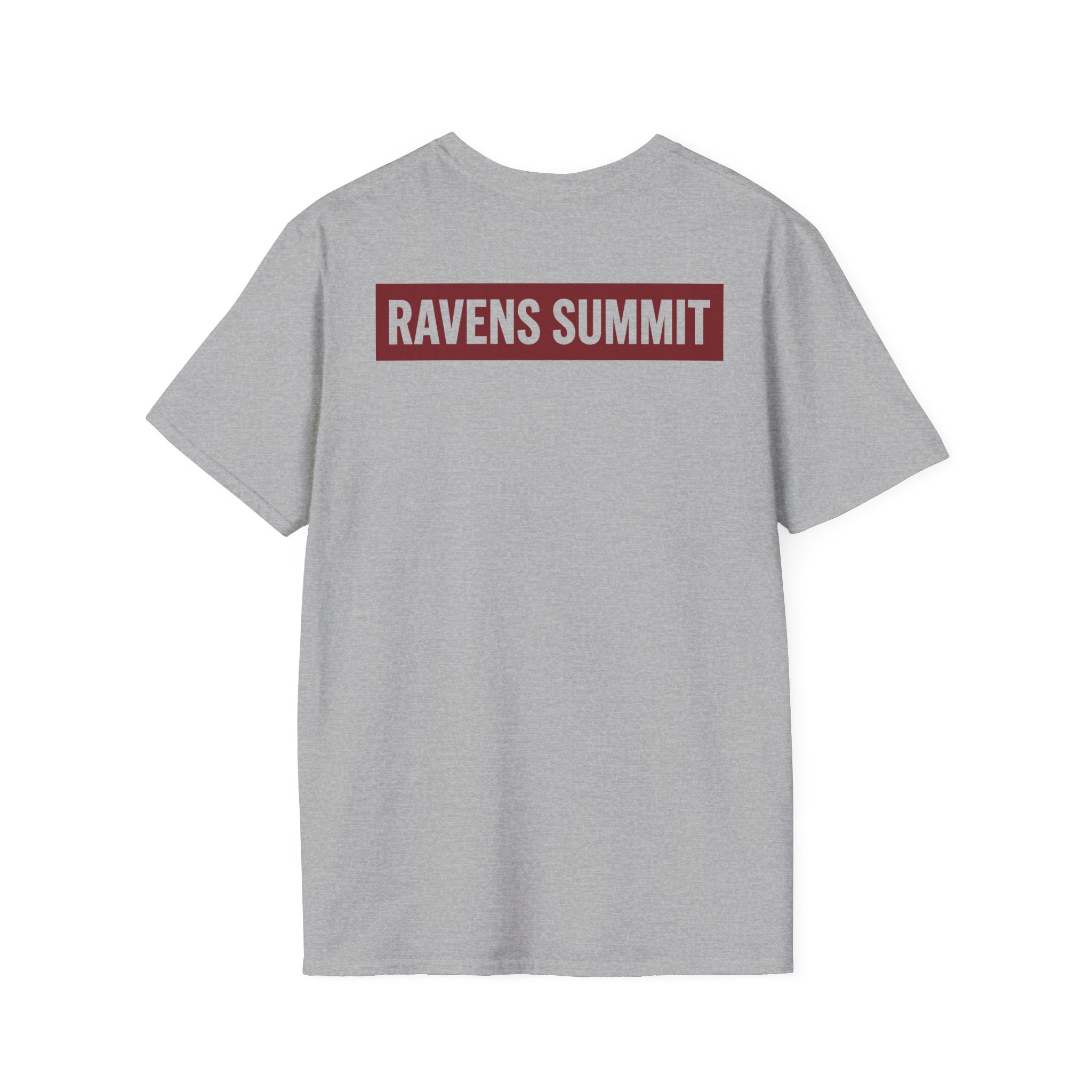 Raven Line Art T‑Shirt — Geometric Mountain Raven Sketch Tee
