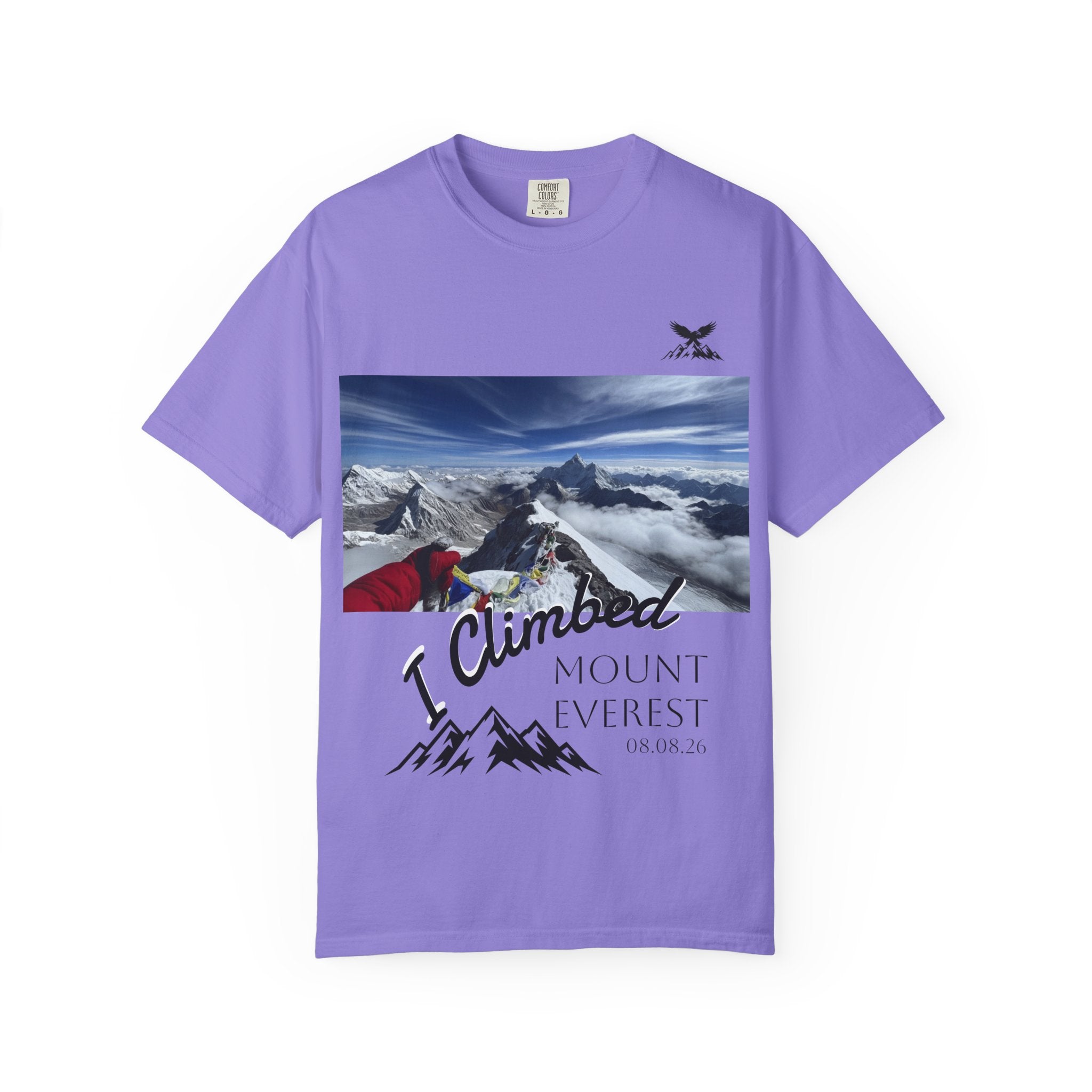 Mountain Climb Achievement Photo T-Shirt — "I Climbed Mount Everest" Adventure Tee