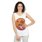 Ravens Summit Sunset Palm Tank Top  — Retro Beach Vibes Graphic Tank