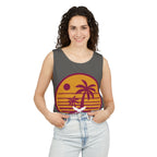 Ravens Summit Sunset Palm Tank Top  — Retro Beach Vibes Graphic Tank