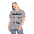 Customisable Ravens Summit 50 Years Tee — "Authentic 50 Years of Not Giving a Damn" Mountain Graphic T‑Shirt