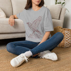 Geometric Raven Tee — Minimal Line Art Constellation T Shirt