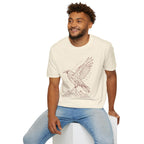 Geometric Raven Tee — Minimal Line Art Constellation T Shirt