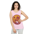 Ravens Summit Sunset Palm Tank Top  — Retro Beach Vibes Graphic Tank