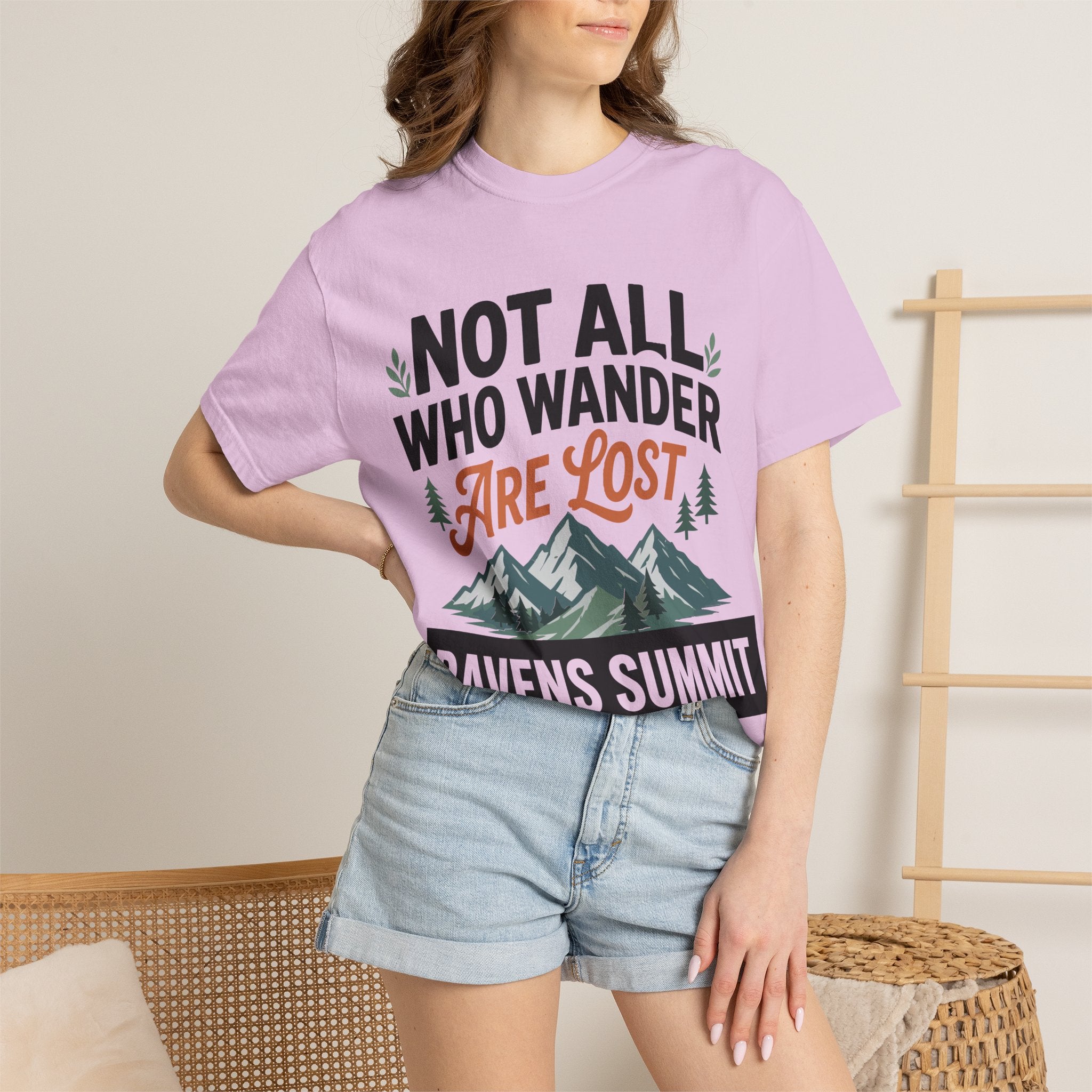 Not All Who Wander Are Lost Mountain T-Shirt — Ravens Summit Adventure Tee