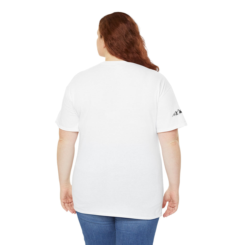 Raven Summit Tee — Minimal Mountain Raven Line Art Graphic T-Shirt