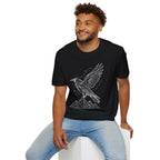 Geometric Raven Tee — Minimal Line Art Constellation T Shirt