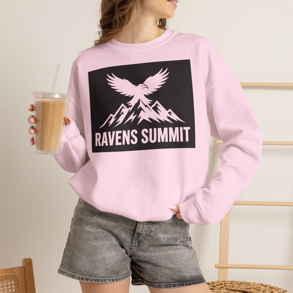 Ravens Summit Crewneck Sweatshirt — Mountain Raven Graphic Pullover