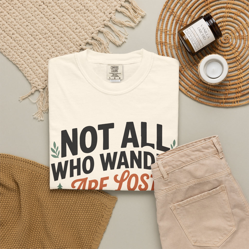 Not All Who Wander Are Lost Mountain T-Shirt — Ravens Summit Adventure Tee