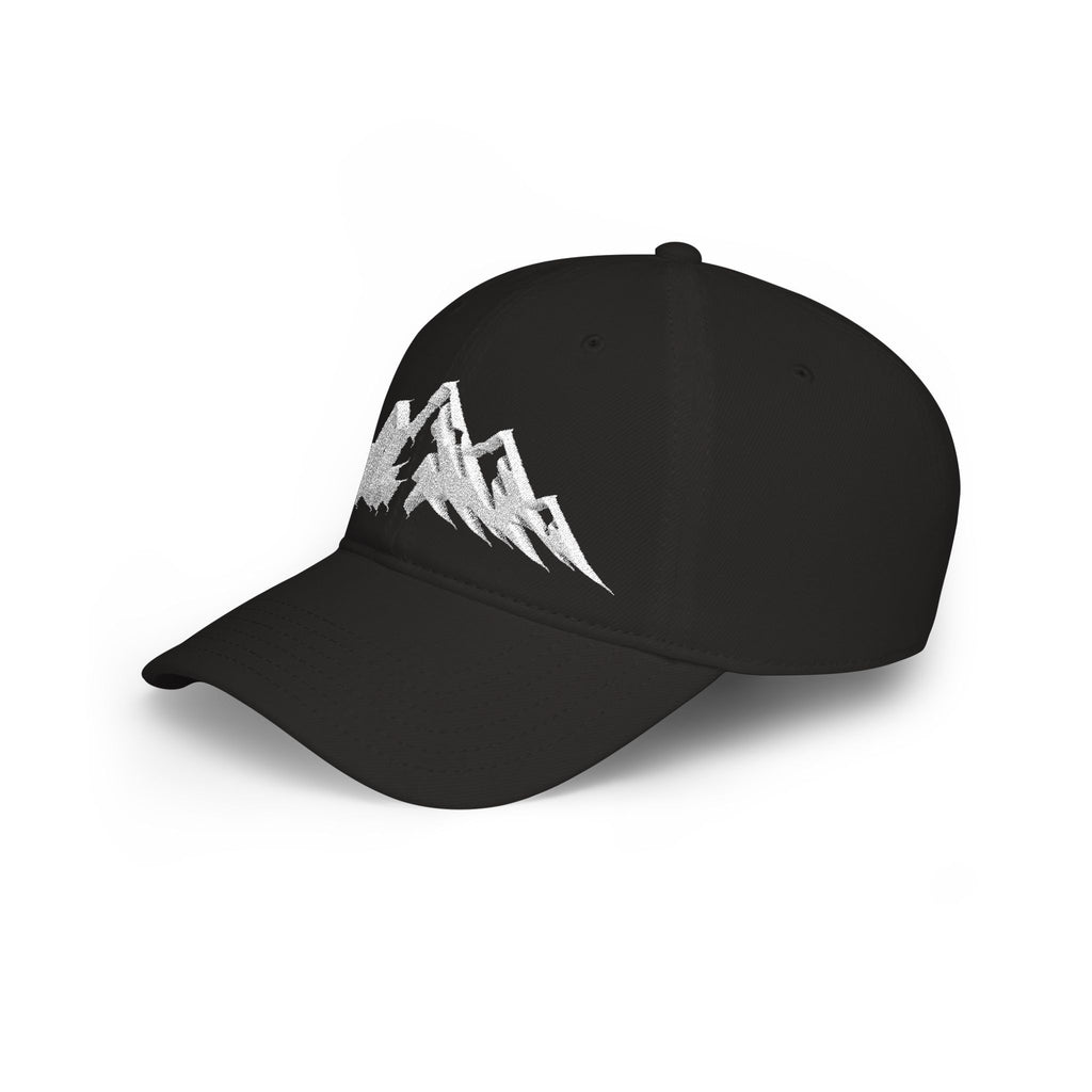 Mountain Graphic Baseball Cap — Low Profile Outdoor Hat Dark