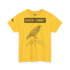 Raven Summit Tee — Minimal Mountain Raven Line Art Graphic T-Shirt