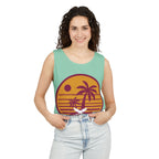 Ravens Summit Sunset Palm Tank Top  — Retro Beach Vibes Graphic Tank