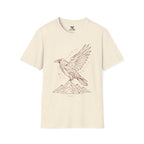 Geometric Raven Tee — Minimal Line Art Constellation T Shirt