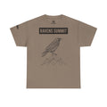 Raven Summit Tee — Minimal Mountain Raven Line Art Graphic T-Shirt