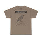 Raven Summit Tee — Minimal Mountain Raven Line Art Graphic T-Shirt